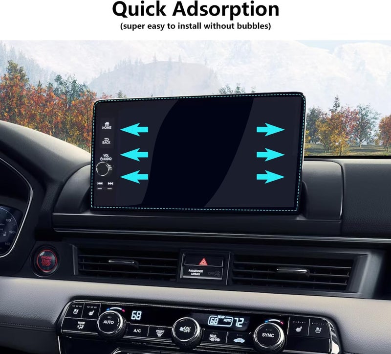AZZIGO Tempered Glass Screen Protector For 2023 2024 2025 Honda Pilot (EX-L/TrailSport/Touring/Elite/Black Edition) 9 Inch Touchscreen Accessories HD - Image 5